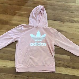 Light coral-orange adidas hoodie